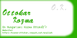 ottokar kozma business card